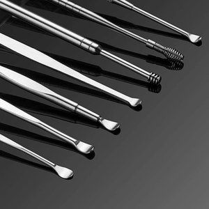 7Pcs Ear Pick Cleaning Set Spiral Tool Spoon Ear Wax Remover Cleaner Curette Kit